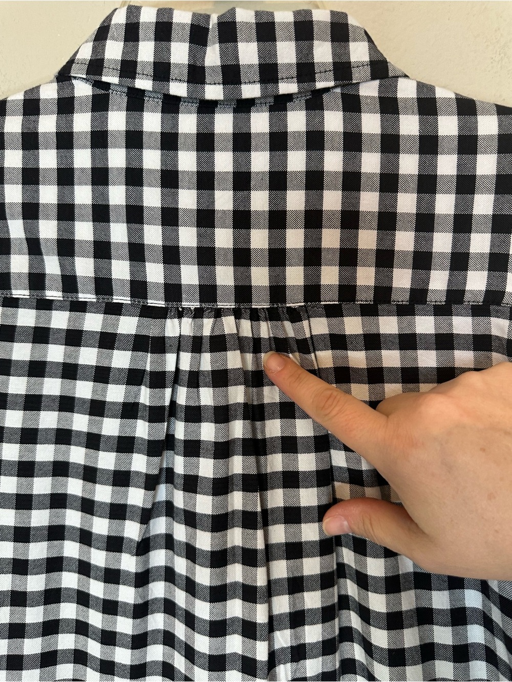 Crown and Ivy Black and White Gingham Shirt Dress with Pockets- size XS - Picture 9 of 12